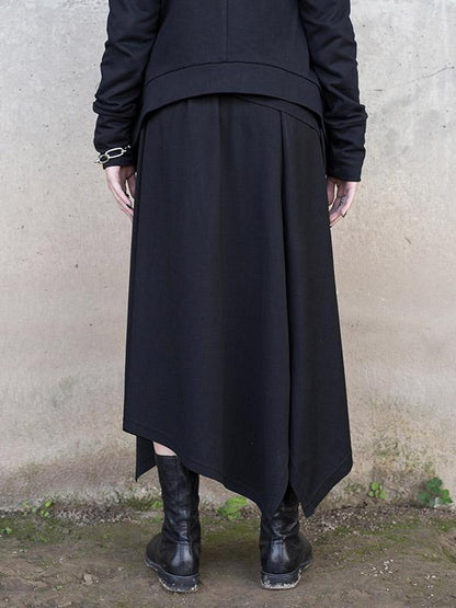 Cropped RO Simple Black Skirt