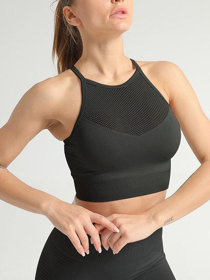 Solid Quick Dry Shockproof Wrap Sports Bra