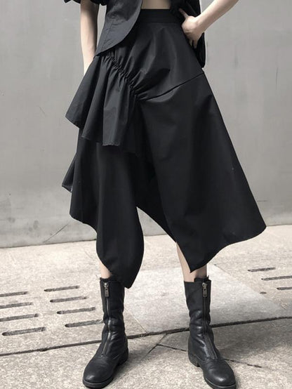 Asymmetric Ruffled Mermaid Skirt