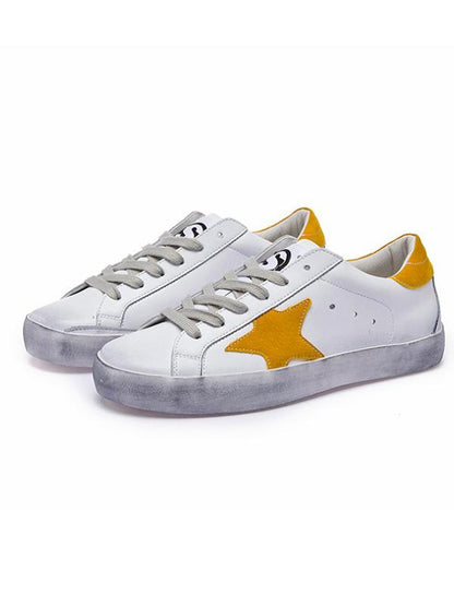 Star Printed Flat Heels Sneakers