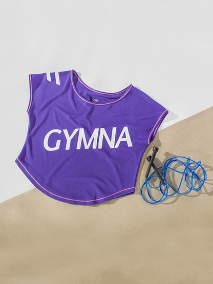 Short Sleeve Letter Printed Gym Tees