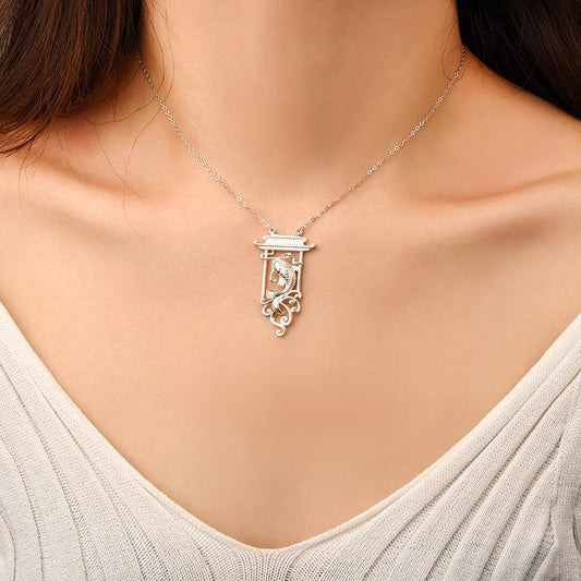 Buykud Casual Fashion Carp And Door Pendant Necklace