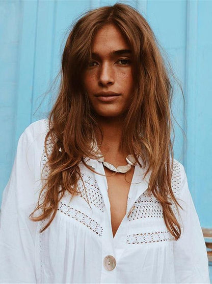 Hollow Lapel Sun-protection Cover-up