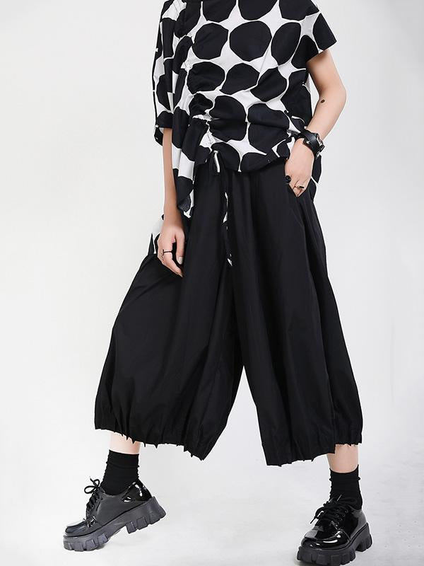 Original Solid Column Wide Leg Pants