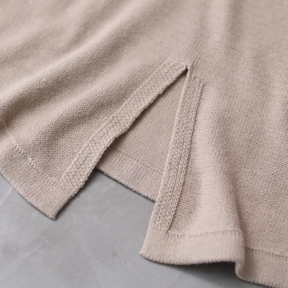 Buykud Front Pocket Pure Color Knitted Waistcoat