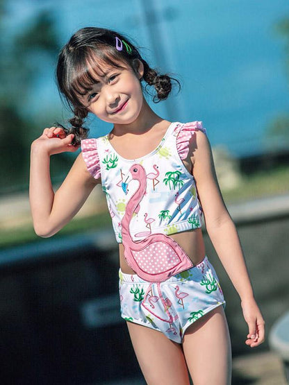 AONIHUA Flamingo Lovely Girl Swimwear