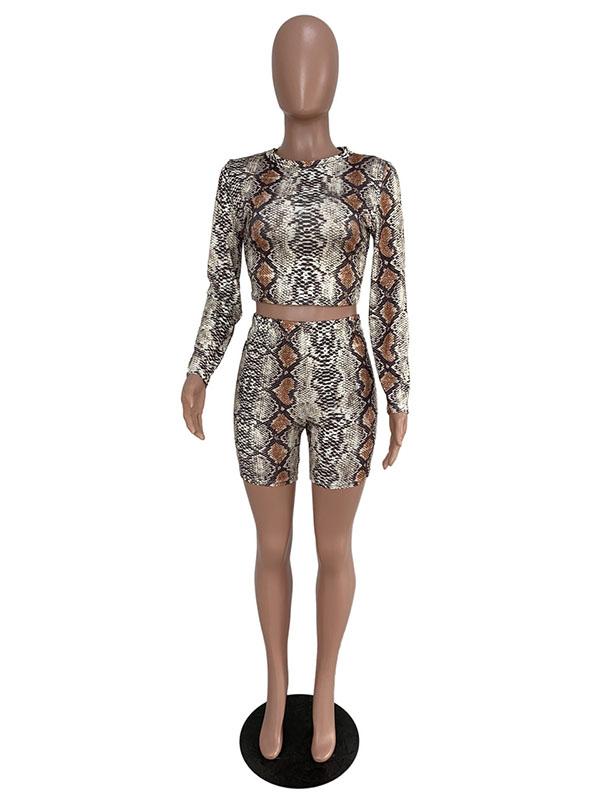 Snake Printed Yoga Suits