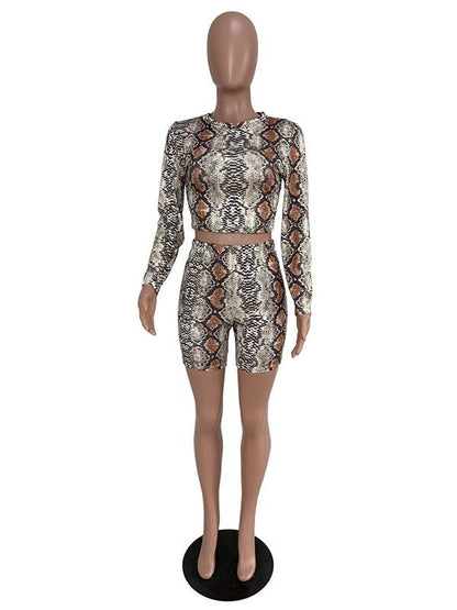 Snake Printed Yoga Suits