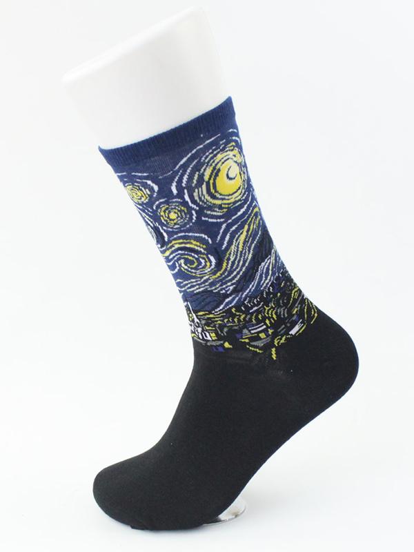Vintage Literary Abstract Print Socks
