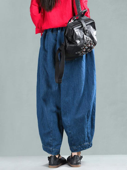 Loose Wide-leg Jean Harem Pants