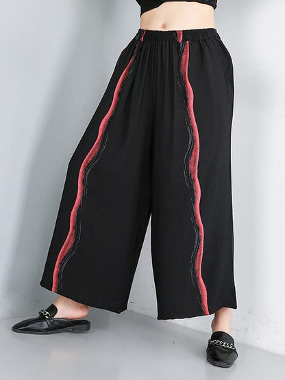 Original Printed T-Shirt + Asymmetric Wide Leg Pants Suit