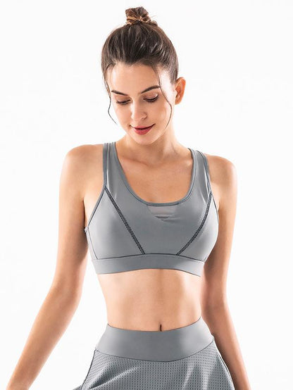 Solid Wrap Backless Quick Dry Sports Bra
