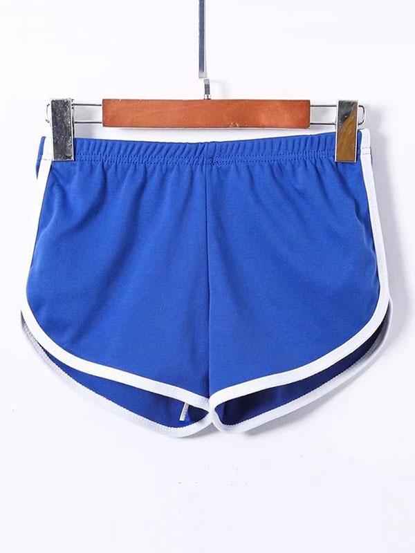 Contrast Color Printed Wrap Sports Shorts