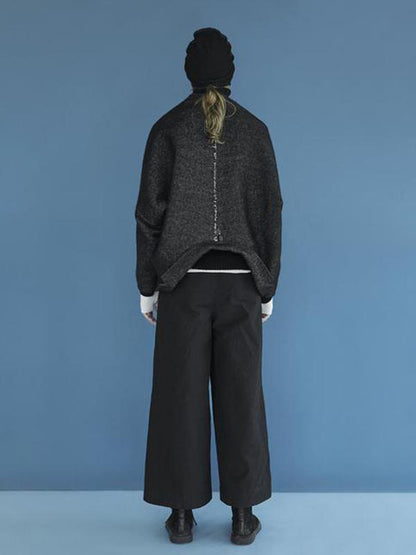 Autumn Winter Solid Color Simple Woolen Coat