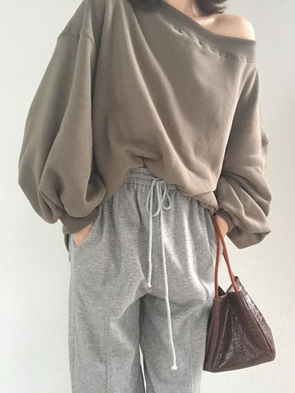 Sexy Off Shoulder Leisure Hoodies