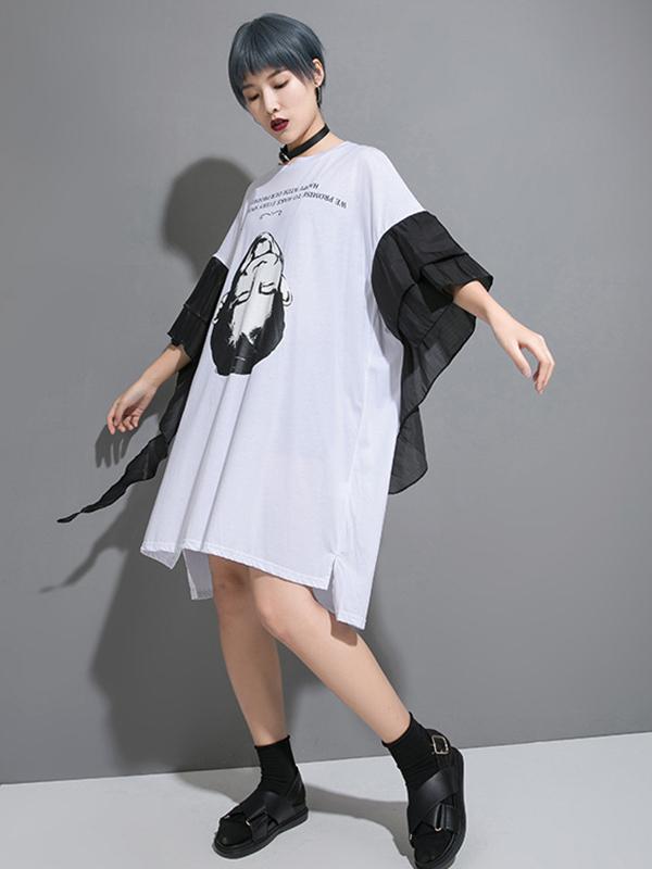 Casual Sleeve Designed Short Dress