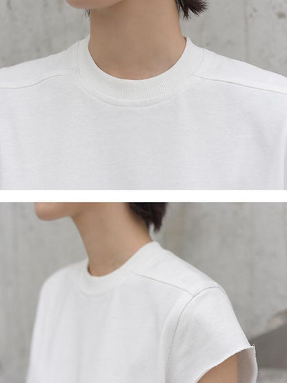 Fringed Loose Solid T-Shirt