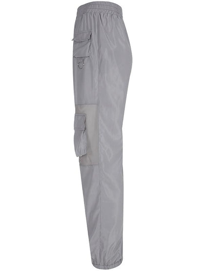 Mesh Patchwork Pocket Jogger Pants