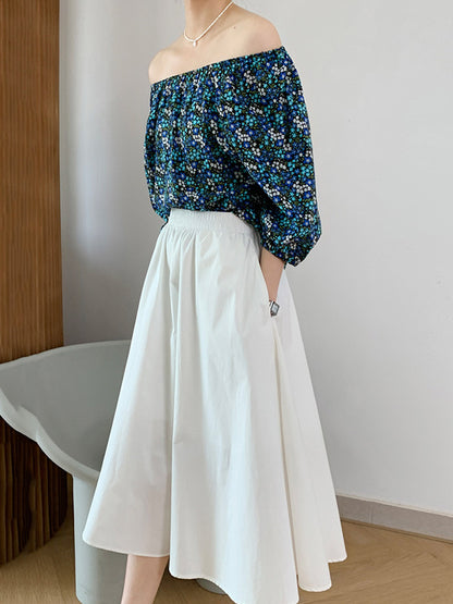 Urban Solid Color Pleated A-Line Skirts