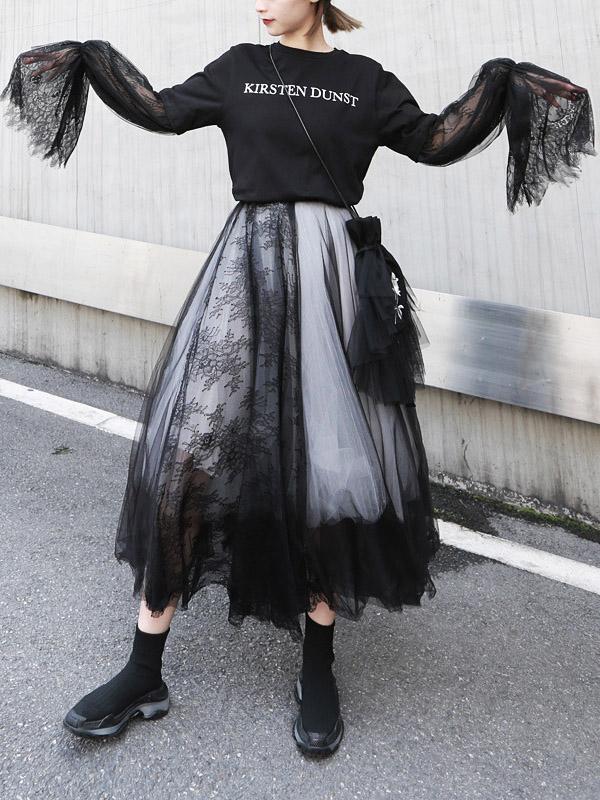 Casual Grenadine Split-joint T-shirt