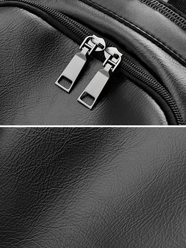 Original Solid Color PU Backpack