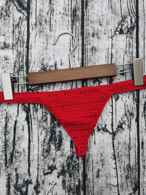 Solid Color Crochet Triangles Briefs