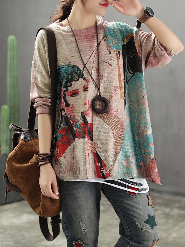 Vintage Loose Sweater Tops