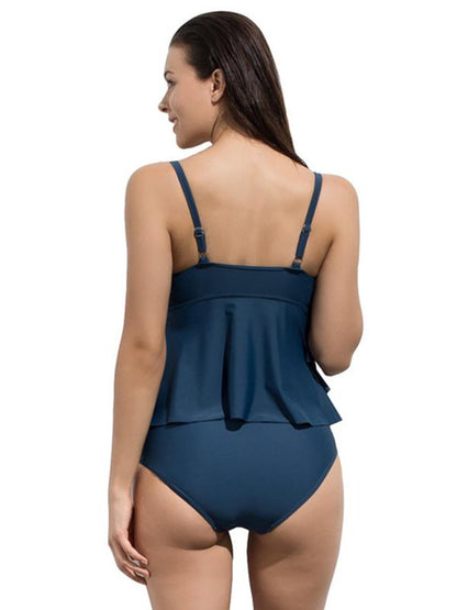 Falbala Plain Tankinis Swimwear