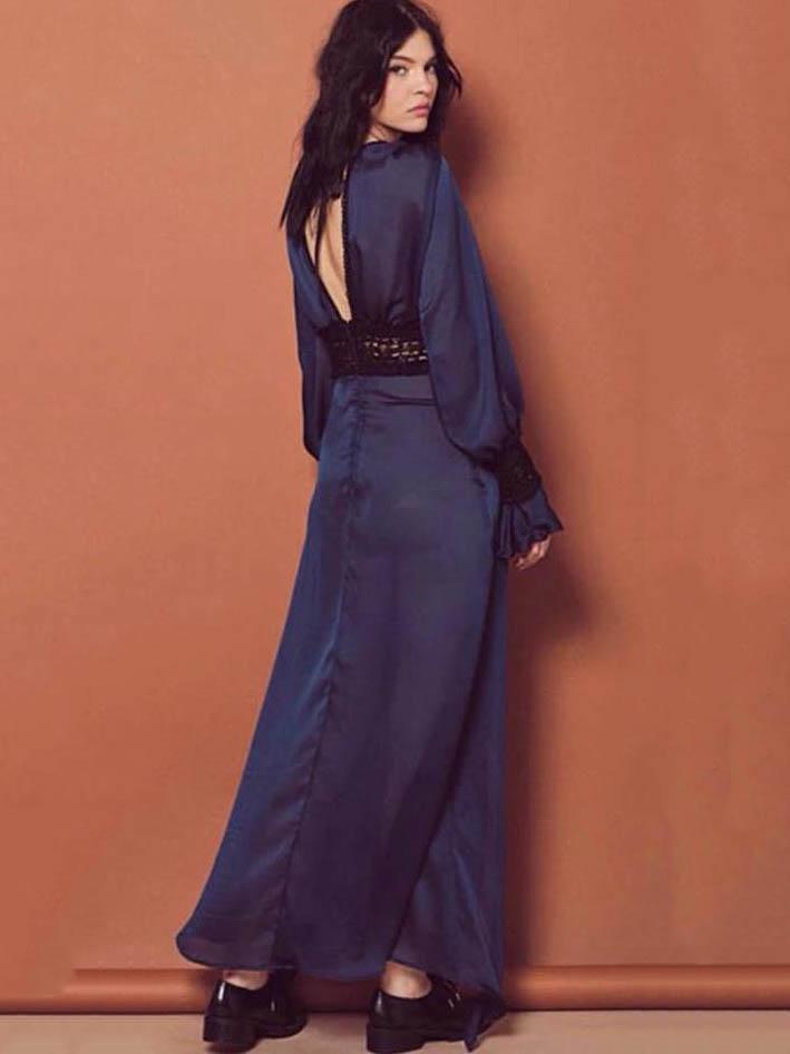 Backless Split-side Hollow Maxi Dress
