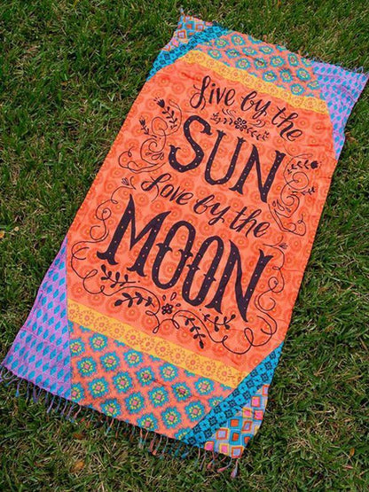 Special Letter Print Rectangle Shawl Beach Mat Yoga Mat