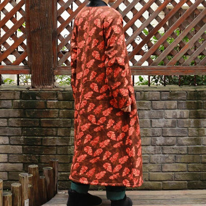 Chinese Style Women Long Thick Winter Coat