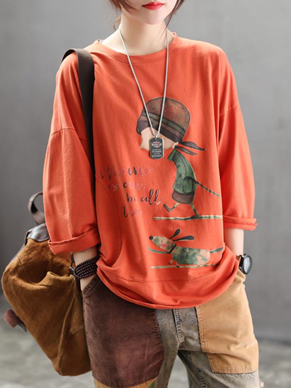 Loose Printed Blouses