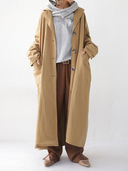 Simple Casual Solid Color Heaps Collar Long Sleeves Hoodies