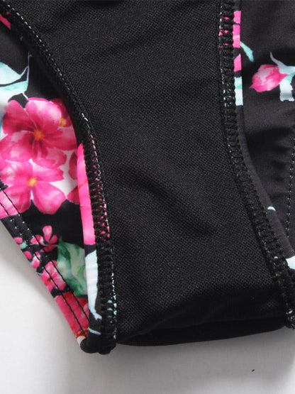 Floral Printed Bandage Bikinis Swimwear