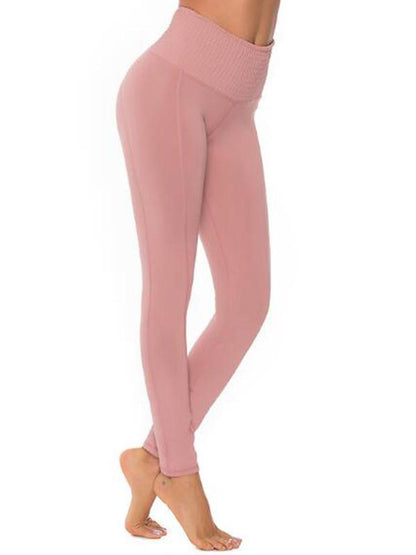 Wide Waistband Solid Yoga Leggings