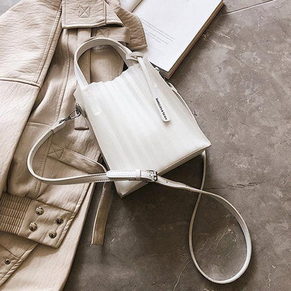 PU Faux Leather Candy Colors  Cute Crossbody Bag