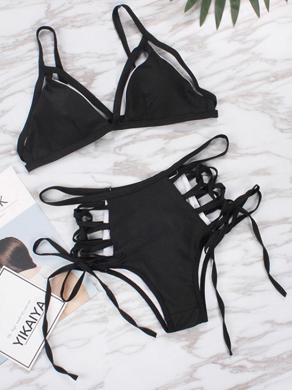 Sexy Lace-Up Empire Bikinis Swimwear