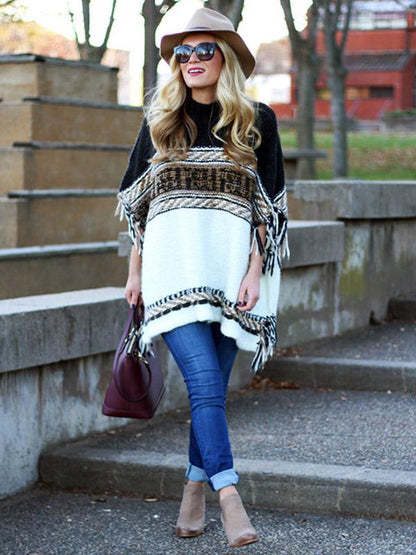 Loose Striped Long Sleeves Sweater Tops