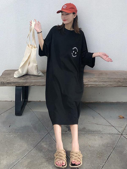 Loose Printed  T-Shirt Dress