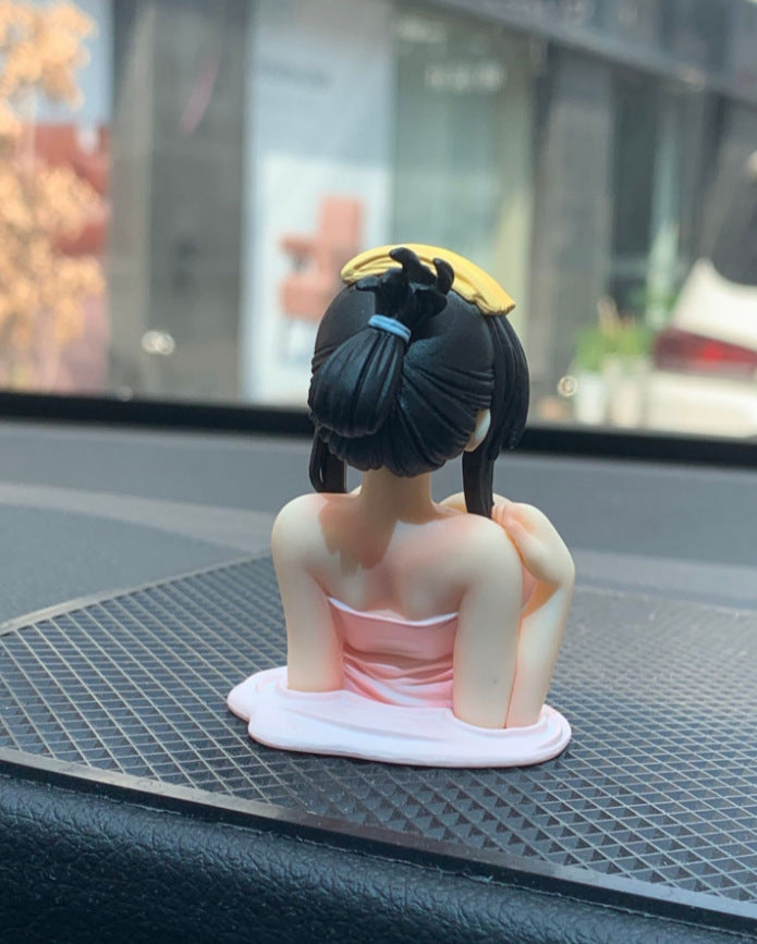 Shaking Fidget Toy Girl Anime Figure Ornament Car Bike Motorcycle Handmade Kanako