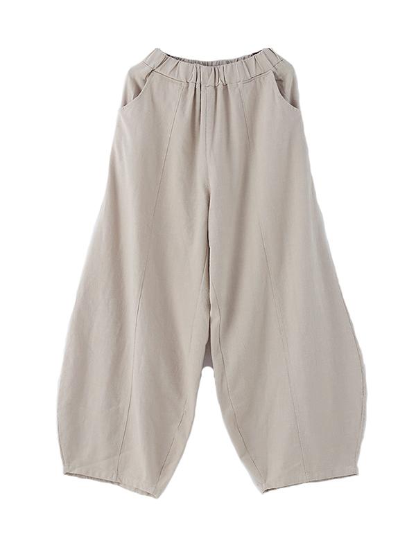 Casual Solid Puff Pants Bottoms