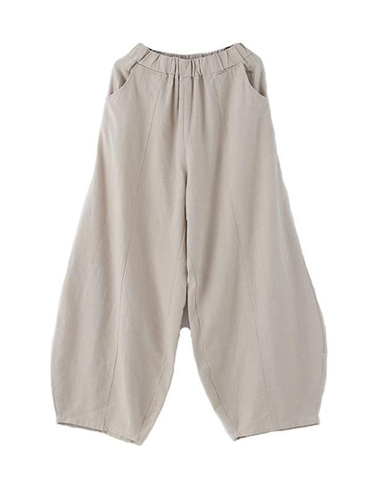 Casual Solid Puff Pants Bottoms