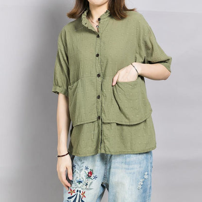 Comfortable Solid Color Double Layer Shirt