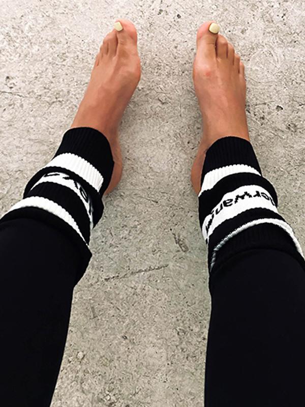 Wrap Contrast Color Casual Leggings