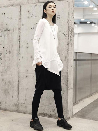 Casual Irregular White Shirt