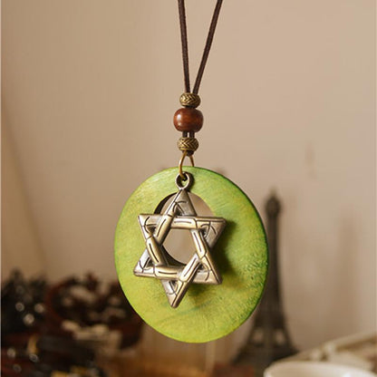 Ethnic Style Vintage Sweater Chain Moon Star Necklace