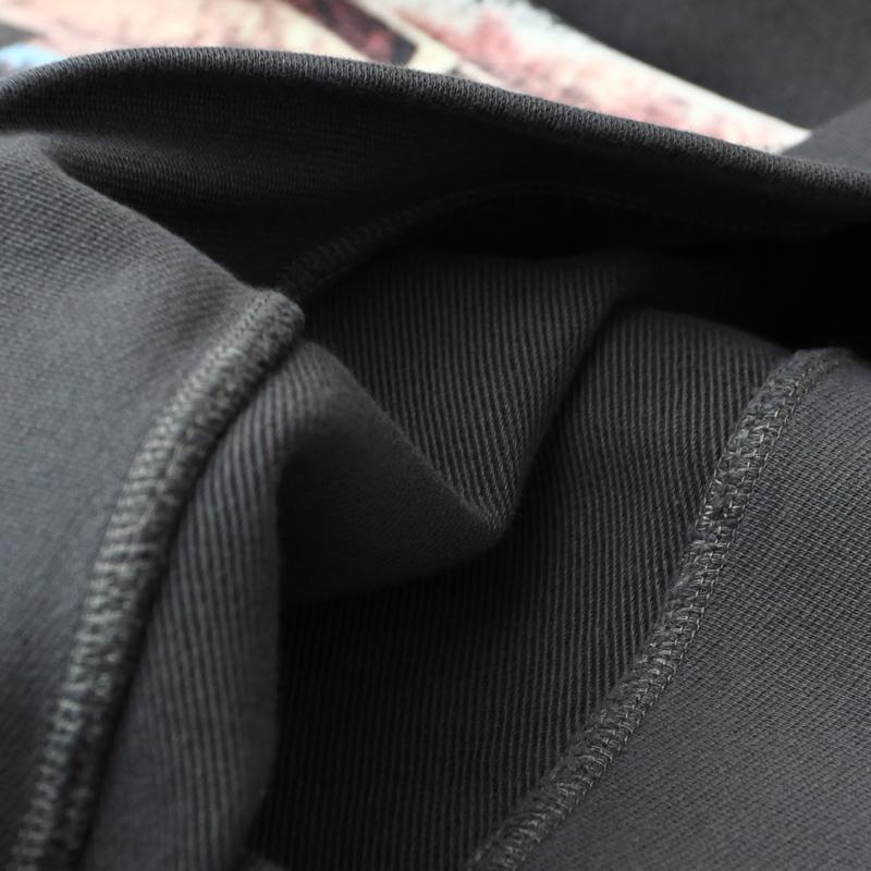 Buykud Round Neck Oil Painting Long Sleeve Sweatshirt