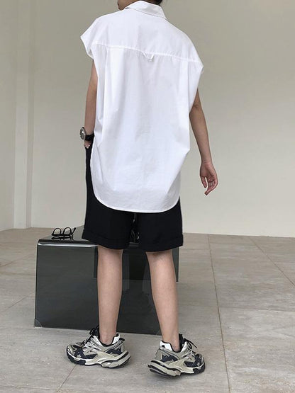 Original Solid Sleeveless Blouses&Shirts Tops