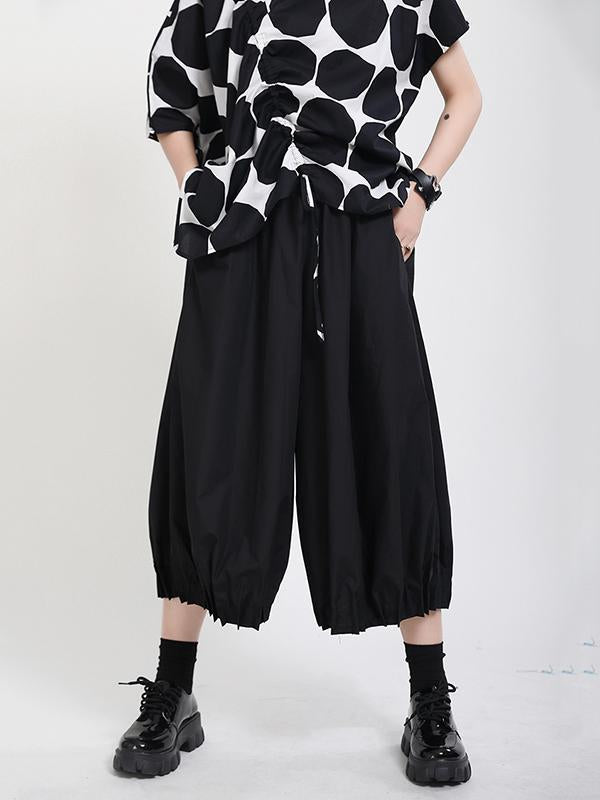 Original Solid Column Wide Leg Pants