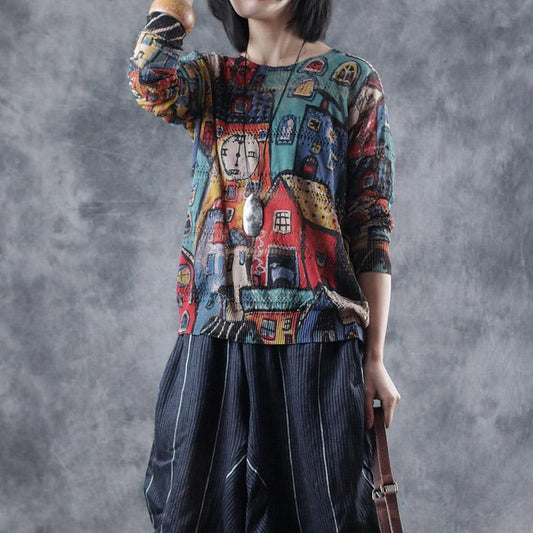 Tie-Neck Casual Printed Floral Midi Dress